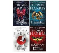 Thomas Harris Hannibal Lecter Series 4 Books Collection (Red Dragon, Hannibal, Silence Of The Lambs, Hannibal Rising) (New Covers)