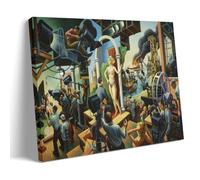 Thomas Hart Benton（Hollywood） Wall Art Posters Picture Print Canvas Wall Paint Arts Decor Modern Home Artworks Idea 20x30inch(50x75cm)