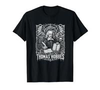 Thomas Hobbes Fear Builds State Leviathan Value Graphic T-Shirt, Men, Black, L