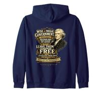 Thomas Jefferson Wise and Frugal Government Zip Hoodie