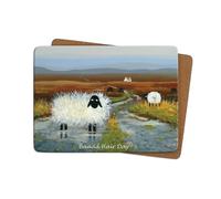Thomas Joseph Baaad Hair Day Table Mat - Sheep Gift Placemat with Cork Backing
