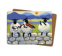 Thomas Joseph Bl-ewe Grass Table Mat - Sheep Gift Placemat with Cork Backing - 290mm x 215mm - 1 Piece