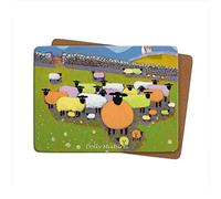 Thomas Joseph Dolly Mixtures Table Mat - Sheep Gift - Cork Backed Placemat - 290mm x 215mm - 1 Piece