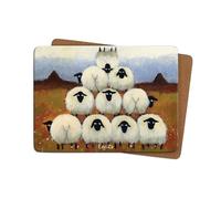 Thomas Joseph Eejits Table Mat - Sheep Gift - Cork Backed Hardboard Placemat - 290mm x 215mm - 1 Piece
