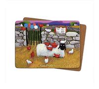Thomas Joseph Hen Party Table Mat - Sheep Gift - Cork Backed Hardboard Placemat - 290mm x 215mm - 1 Piece