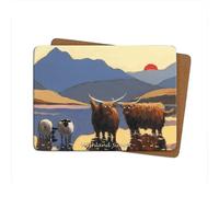 Thomas Joseph Highland Sunset Table Mat Sheep Gift