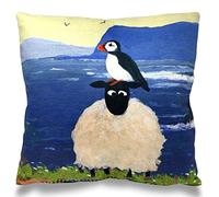 Thomas Joseph Puffin Compares To Ewe Cushion Cover Sheep Gift
