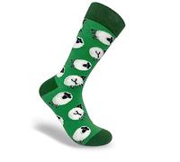 Thomas Joseph Sheep Socks Bright Funky Patterned Pair of Socks (Large, Green) - UK Size 8-12