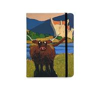 Thomas Joseph "Sir Loin Flexible Pocket Notebook - Highland Cow Castle Notepad - 170mm x 120mm - 160 Blank Pages