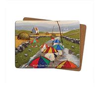 Thomas Joseph Wisah Ewe Were Here Too Table Mat - Sheep Gift Placemat with Cork Backing, 290mm x 215mm, 1 Piece