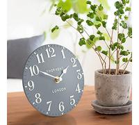 Thomas Kent Arabic Mantel Clock, 15cm, Flax Blue