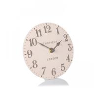 Thomas Kent 6" Shy Pink Arabic Mantel Clock with Stone Effect Numerals & Quartz Movement