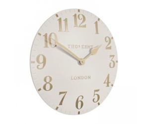Thomas Kent Arabic Oatmeal Large Wall Clock - 20" - Cream with Gold Numerals