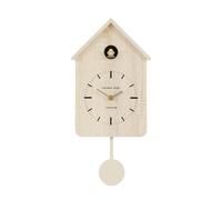 Thomas Kent Cuckoo Wall Clock in Washed Oak 43x21x8cm