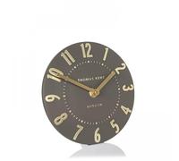 Thomas Kent Espresso 6" Mulberry Mantel Clock with Quartz Movement & Embossed Foiled Metallic Numerals