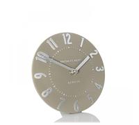 Thomas Kent Mocha 6" Mulberry Mantel Clock with Quartz Movement & Embossed Foiled Metallic Numerals