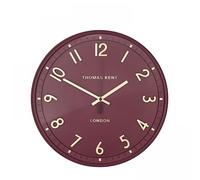 Thomas Kent Tresco 14" Wall Clock with Raised Gold Numerals & Glass Dome (Berry)