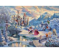 Thomas Kinkade Disney - Beauty and the Beast, Magical Winter Evening