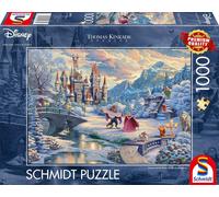 Schmidt | Thomas Kinkade: Disney Beauty & the Beast Winter Enchantment Puzzle - 1000pc | Puzzle | Ages 14+ | 1+ Players