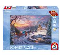 Schmidt | Thomas Kinkade: Disney Cinderella Brining Home the Christmas Tree (1,000 Pieces) | Jigsaw Puzzle | Ages 14+ | 1+ Players, Blue (Blue)