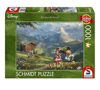 Schmidt | Thomas Kinkade: Disney Mickey and Minnie in the Alps - 1,000 -Piece | Adult Jigsaw Puzzle | Ages 12+