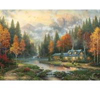 Thomas Kinkade Evening at Autumn Lake Jigsaw Puzzle 2000 Pieces Multi-Coloured70x10cm