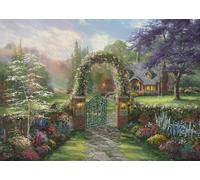 Schmidt Spiele | Thomas Kinkade : Hummingbird Cottage (1000pc) | Puzzle | Ages 14+