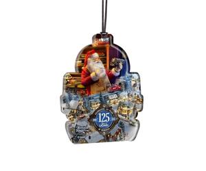 Thomas Kinkade - Lionel - Santa's Final Touch, A Lionel Legacy - 4.4” x 2.2” Hanging Acrylic Print Accessory - Perfect for Gifting and Collecting - Officially Licensed Collectible