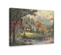Thomas Kinkade Poster Canvas Poster Frame-style 12x18inch(30x45cm)