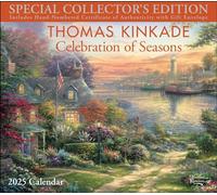 Thomas Kinkade Special Collector's Edition 2025 Deluxe Wall Calendar with Print: Celebration of Seasons