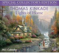 Thomas Kinkade Special Collector's Edition 2027 Deluxe Wall Calendar with Print: Lights of Home