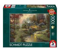 Schmidt Spiele | Thomas Kinkade: Stillwater Cottage (1000pc) | Puzzle | Ages 12+, 2. Scenic Settings
