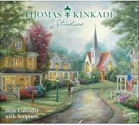 Thomas Kinkade Studios 2026 Deluxe Wall Calendar with Scripture