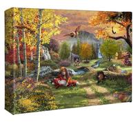 Thomas Kinkade Studios Disney Fox and the Hound 8" x 10" Gallery Wrapped Canvas | Frameless Wall Art | Canvas Art | Certificate of Authenticity Included