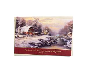 - Thomas Kinkade - The Lord Will Bless His People - 18 Christmas Boxed Cards and Envelopes (J3159), Multi