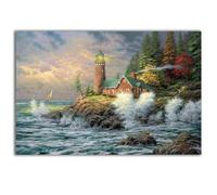Thomas Kinkade Wall Art Luxury Lighthouse Sunset Canvas Wall Art Lighthouse Sunset Canvas Painting Poster and Prints Picture for Bedroom Home Decor Unframed