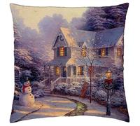 Thomas Kinkade-Winter - Throw Pillow Cover Case (18