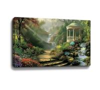 Thomas Kinkdade Painting Sweetheart Gazzebo Kinkade Wall Art Framed Canvas Art Ready to Hang