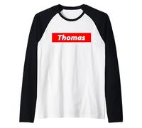 Thomas Logo Gift or Costume for Boys and Men Named Tom Raglan Baseball Tee