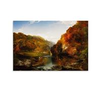 Thomas Moran Famous Painters' Works(Autumn on The Wissahickon)Printing Posters Canvas Art And Wall Art Picture Print Modern Family Bedroom Decors 08x12inch(20x30cm)