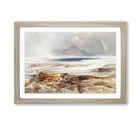 Thomas Moran Hot Springs of The Yellowstone Framed Print | A2 Oak Framed Wall Art | Ready to Hang | Modern Nature Picture | Living Room Bedroom Lounge Office