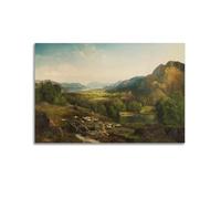 Thomas Moran Minding The Flock Art Poster Canvas Wall Art Picture Prints Hanging Photo Idea Decor Homes Artworks 20x30inch(50x75cm)