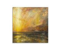 Thomas Moran Painter Masterpiece Poster Fiercely The Red Sun Descending, Burned His Way Along The Heavens Decorative Painting Canvas Wall Art Living Rooms Bedroom Painting 28x28inch(70x70cm)