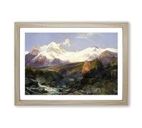 Thomas Moran Teton Range Framed Print | A2 Oak Framed Wall Art | Ready to Hang | Modern Nature Picture | Living Room Bedroom Lounge Office