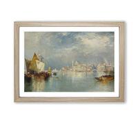 Thomas Moran The Palace of Cortez Framed Print | A2 Oak Framed Wall Art | Ready to Hang | Modern Cityscape Picture | Living Room Bedroom Lounge Office