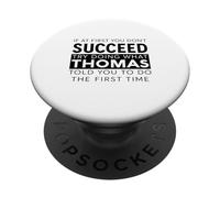 Thomas Name Funny Joke Christmas Birthday Dad Man Father Tom PopSockets Adhesive PopGrip