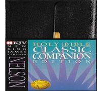 Thomas Nelson NKJV, Checkbook Bible, Compact, Bonded Leather, Black, Wallet in White Thomas Nelson White