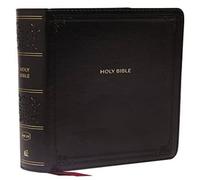 Thomas Nelson NKJV, End-of-Verse Reference Bible, Compact, Leathersoft, Black in White Thomas Nelson White