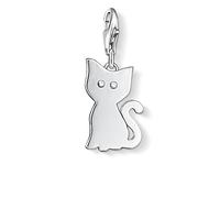 Thomas Sabo 1014-051-14 Silver Charm Cat Pendant with White Zirconia