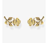 Thomas Sabo True Romance Roses Romance Gold Tone Stud Earrings 1.4 x 0.7cm